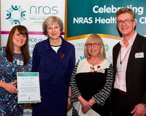 Rheumatology award presented by Theresa May