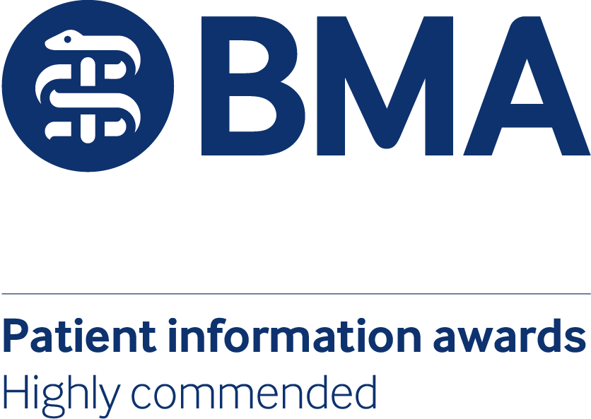 BMA Patient information awards highly commended logo