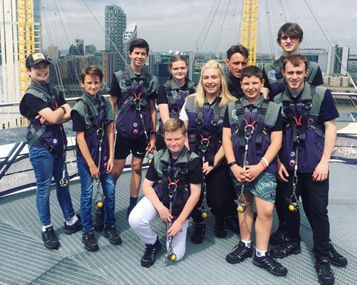 ECHO teens at the summit of The O2
