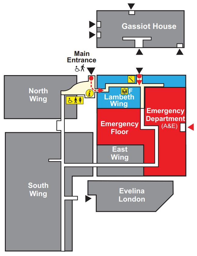 Map to Lambeth Wing, second floor (PDF 43Kb)