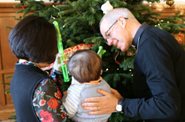 Christmas tree decorating with the Archbishop of Canterbury